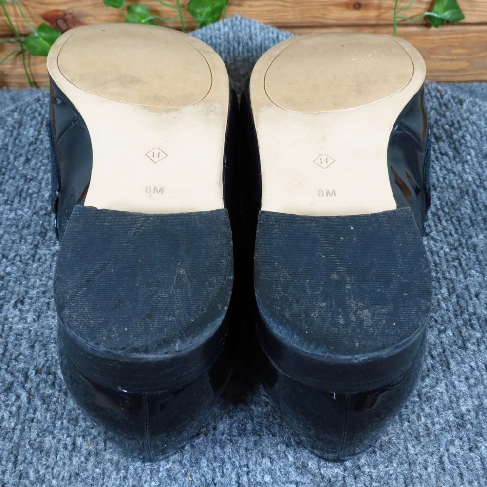 Halogen Pointed Toe Women Loafer Sz 8 Business Casual Navy Blue Metallic Leather